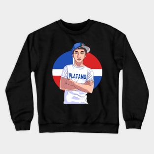 Dominicano Strong Platano Dominican Republic Pride Flag Crewneck Sweatshirt